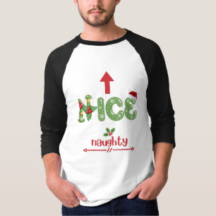Funny Christmas Nice and Naughty Shirt