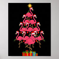 Funny Christmas Nk Flamingo Tree Holiday Bird Love
