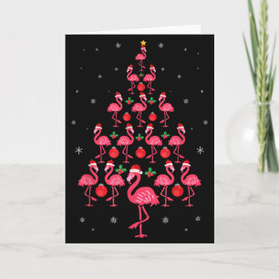 Funny Christmas Nk Flamingo Tree Holiday Gift Bird Card