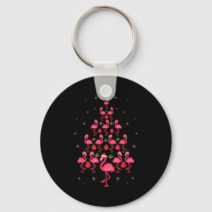 Funny Christmas Nk Flamingo Tree Holiday Gift Bird Key Ring