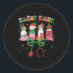 Funny Christmas Nurse Medical Christmas Icu Nicu R Classic Round Sticker<br><div class="desc">Funny Christmas Nurse Medical Christmas Icu Nicu Rn Er Nurse</div>