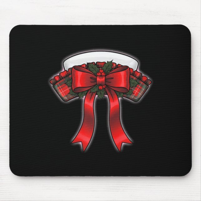 Funny Christmas Nurse Nursing Cap Women Girls  Mouse Mat (Front)