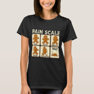 Funny Christmas Nurse Pain Scale Gingerbread Medic T-Shirt