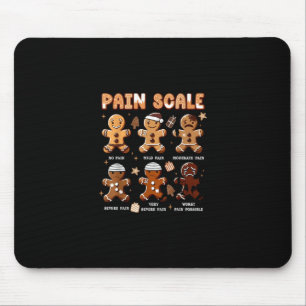 Funny Christmas Nurse Shirt Xmas Nurse Pain Scale  Mouse Mat