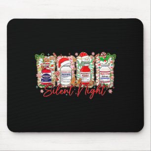 Funny Christmas Nurse Silent Night Medical Humor  Mouse Mat