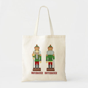 Funny Christmas Nutcracker Buttcracker Humourous Tote Bag
