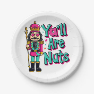 Funny Christmas Nutcracker Holiday Lover Humour Paper Plate