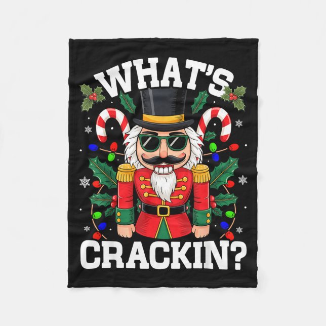 Funny Christmas Nutcracker Men Kids N Boys Whats C Fleece Blanket (Front)