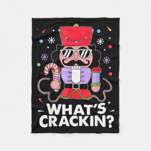 Funny Christmas Nutcracker Men Kids Teen Boys What Fleece Blanket