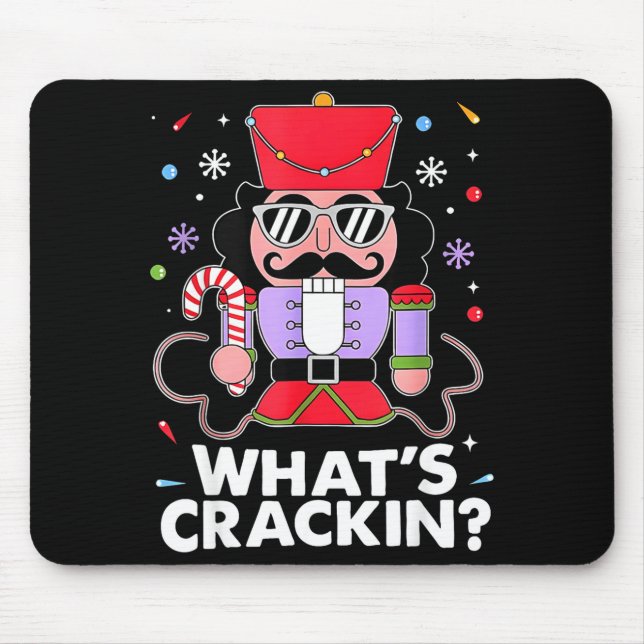 Funny Christmas Nutcracker Men Kids Teen Boys What Mouse Mat (Front)