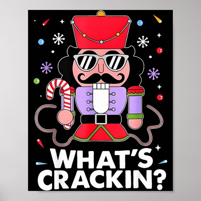 Funny Christmas Nutcracker Men Kids Teen Boys What Poster (Front)