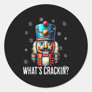 Funny Christmas Nutcracker Men Women Nutcrackers X Classic Round Sticker
