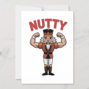 Funny Christmas Nutcracker Nuty Natural Fitness Magnetic Invitation