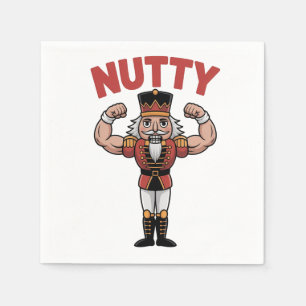 Funny Christmas Nutcracker Nuty Natural Fitness  Napkin