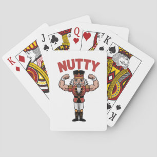 Funny Christmas Nutcracker Nuty Natural Fitness  Playing Cards