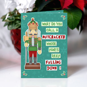 Funny Christmas Nutcracker Silly Holiday Joke Card