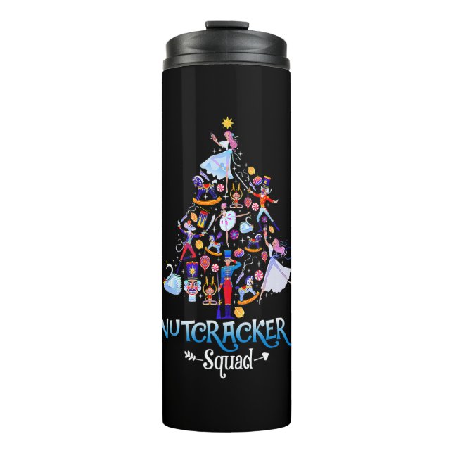 Funny Christmas Nutcracker Squad Ballet Dance Kids Thermal Tumbler (Front)