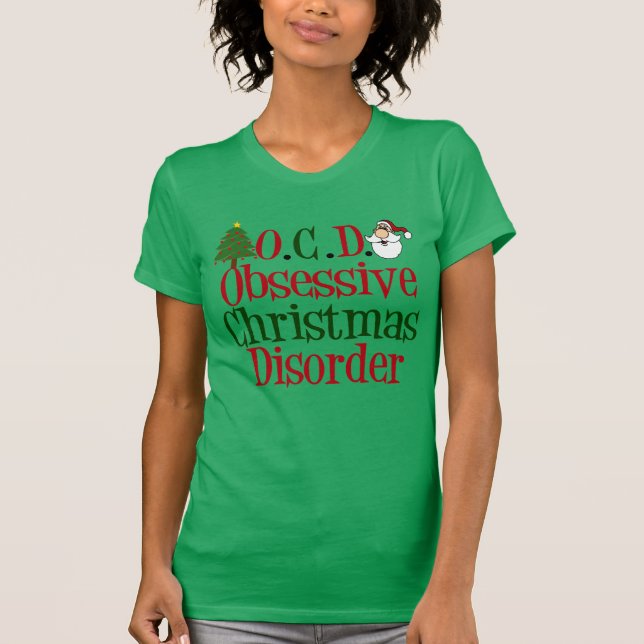 Funny Christmas Obsession Cute T-Shirt (Front)