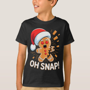 Funny Christmas Oh Snap Gingerbread Man Cookie X M T-Shirt
