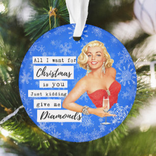 Funny Christmas Ornament Best Friend "Diamonds"