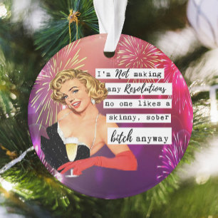 Funny Christmas Ornament Best Friend Resolution