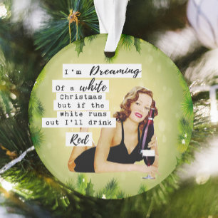 Funny Christmas Ornament Best Friend White Xmas