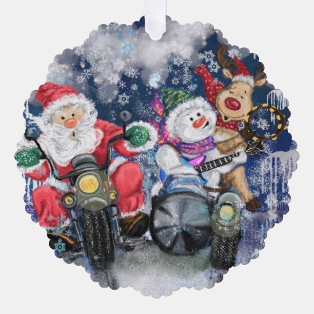 Funny Christmas Ornament Card Happy Best Friends (Front)