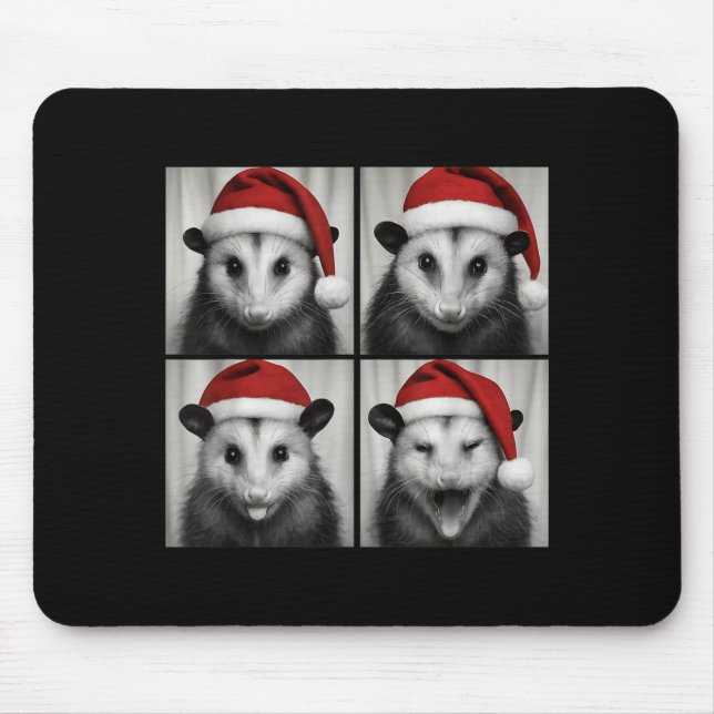 Funny Christmas Ossum Santa Photo Booth  Mouse Mat (Front)