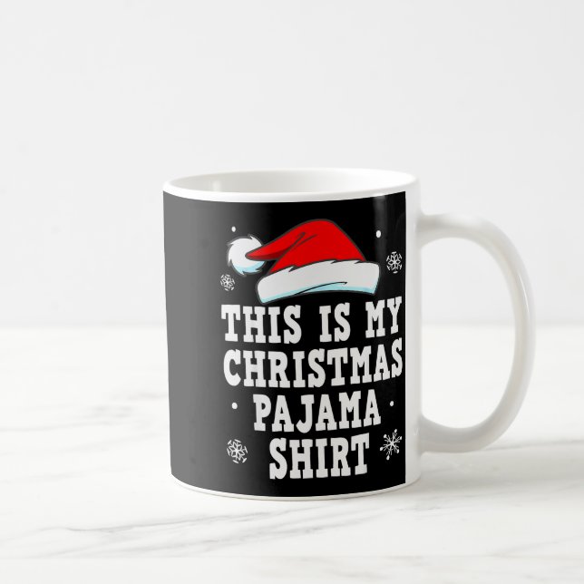 Funny Christmas Pajama Pj Outfit Mens Womens  Coffee Mug (Right)
