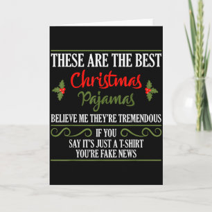 Funny Christmas Pajamas Donald Trump Gag Joke Pjs  Card