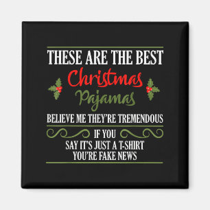 Funny Christmas Pajamas Donald Trump Gag Joke Pjs  Magnet