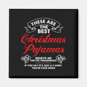 Funny Christmas Pajamas Donald Trump Gag Joke Pjs  Magnet