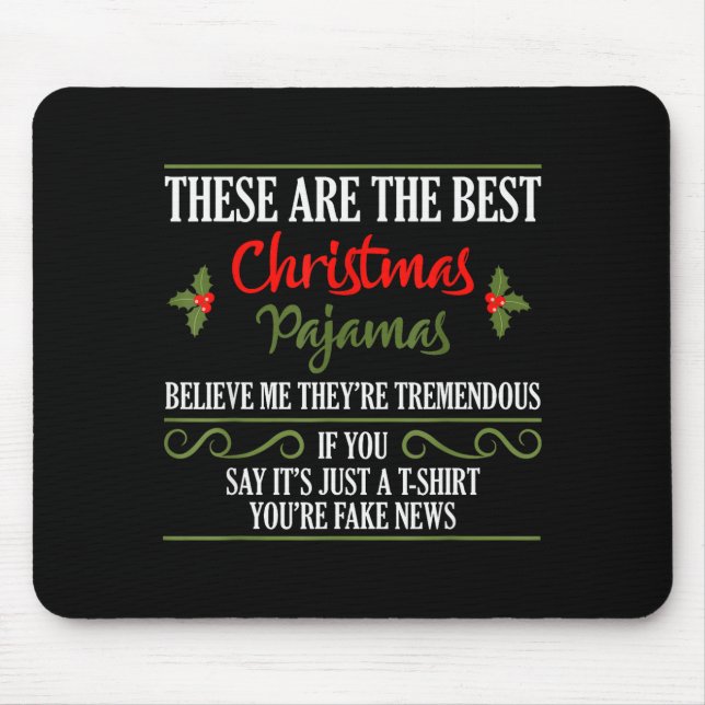 Funny Christmas Pajamas Donald Trump Gag Joke Pjs  Mouse Mat (Front)