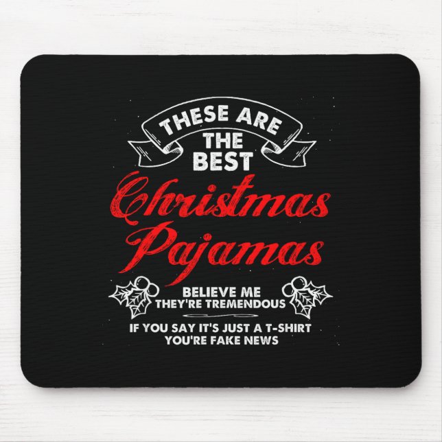 Funny Christmas Pajamas Donald Trump Gag Joke Pjs  Mouse Mat (Front)