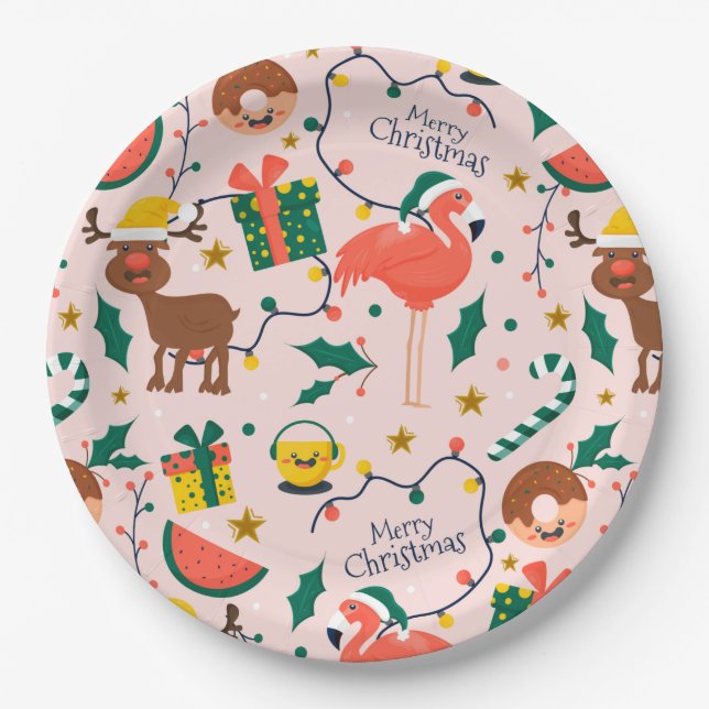Funny Christmas Paper Plate (Front)