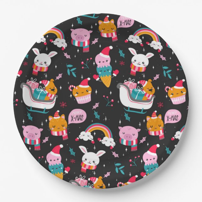 Funny Christmas Paper Plate (Front)