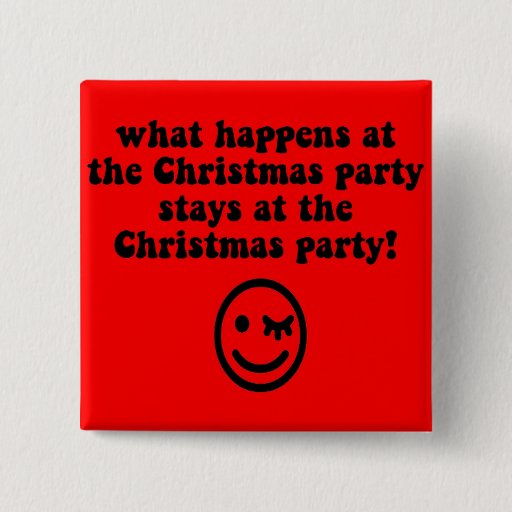 Image of Funny Christmas party 15 Cm Square Badge