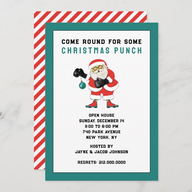 Funny Christmas Party Invitation (Front/Back)
