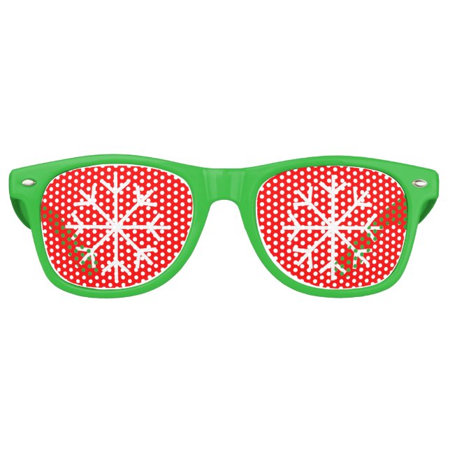 Funny Christmas party shades with snowflake design (Front)