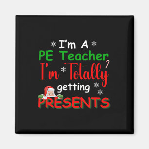 Funny Christmas Pe Teacher School Phys Ed Xmas Cre Magnet