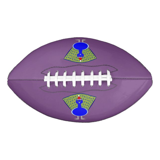 Funny Christmas Peacock American Football (Front)