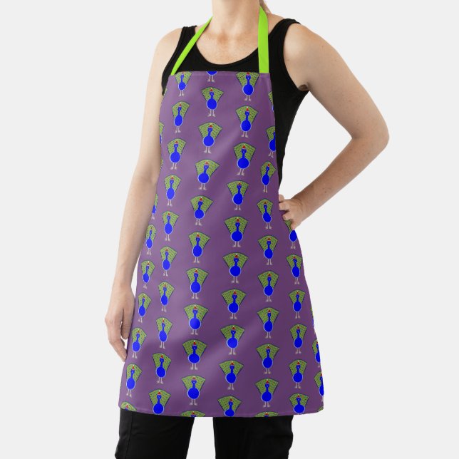 Funny Christmas Peacock Apron (Insitu)