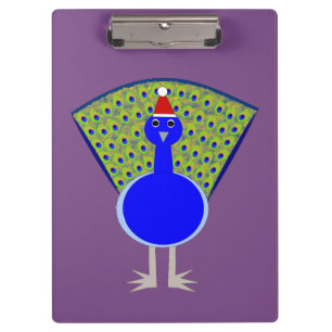 Funny Christmas Peacock Clipboard
