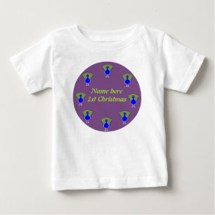 Funny Christmas Peacock Custom Baby T-Shirt