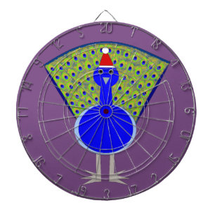 Funny Christmas Peacock Dartboard