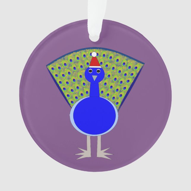 Funny Christmas Peacock Ornament (Front)