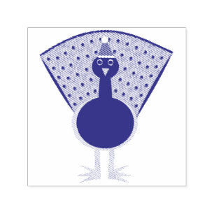 Funny Christmas Peacock Self-inking Stamp