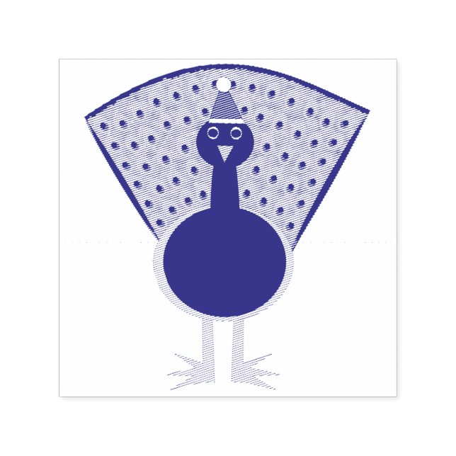 Funny Christmas Peacock Self-inking Stamp (Design)