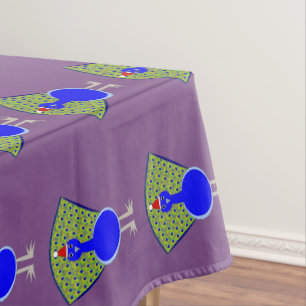 Funny Christmas Peacock Tablecloth