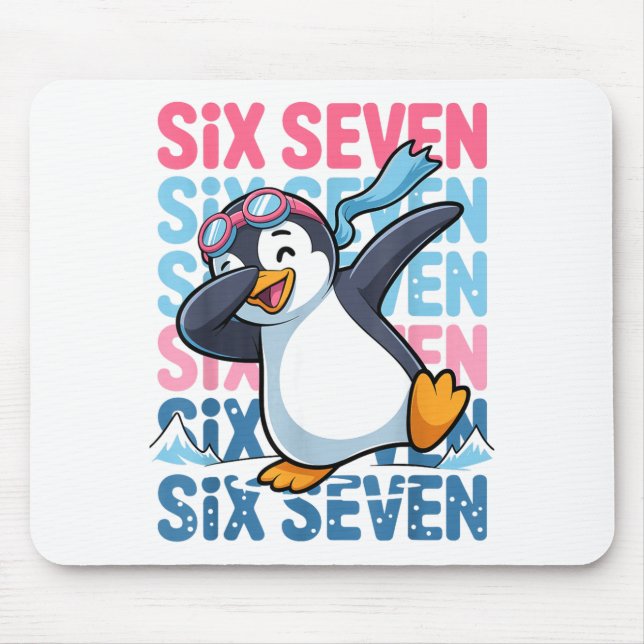 Funny Christmas Penguin Dabbing Xmas Dab Six Seven Mouse Mat (Front)